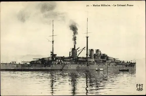 Ak Französisches Kriegsschiff, Le Cuirasse France