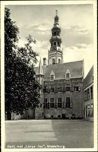 Ak Middelburg Zeeland, Abdij met Lange Jan