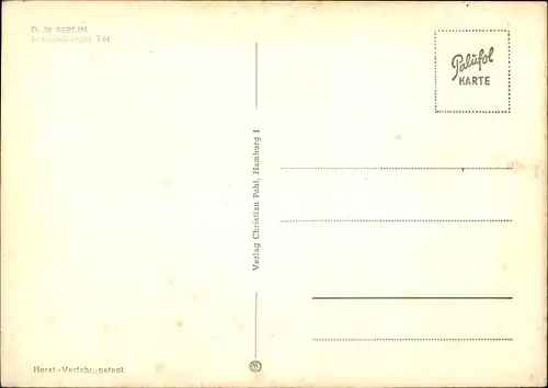 Ak Berlin Mitte, Brandenburger Tor