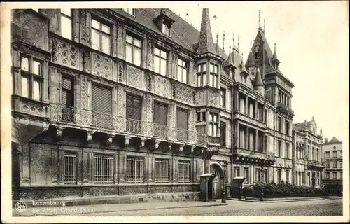 Ak Luxemburg, Le Palais Grand Ducal, Fassade, Rue