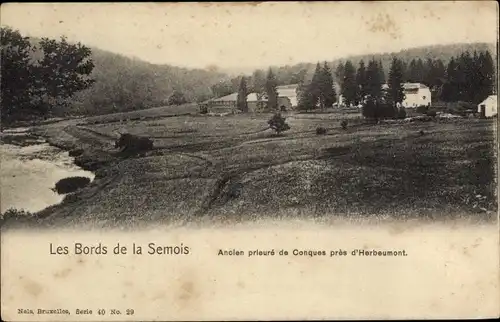 Ak Herbeumont Wallonien Luxemburg Belgien, Les Bords de la Semois, Ancien prieure de Conques