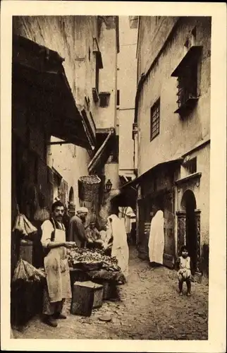 Ak Algier Alger Algerien, Rue de la Casbah, fêtés de son Centenaire 1930
