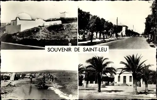 Ak Saint Leu Val d´Oise, Strandpartie, Moschee, Straßenpartie