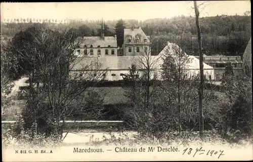 Ak Anhée Wallonien Namur, Abbaye de Maredsous, Chateau de Mr Desclée