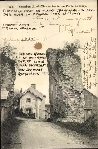 Ak Chambon sur Cisse Loir et Cher, Ancienne Porte de Bury