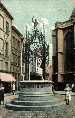 Ak Anvers Antwerpen Flandern, Puits Quinten Matsys