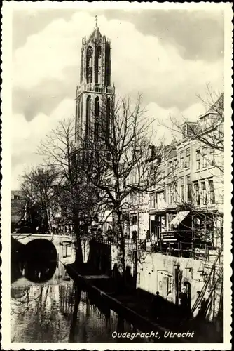 Ak Utrecht Niederlande, Oudegracht