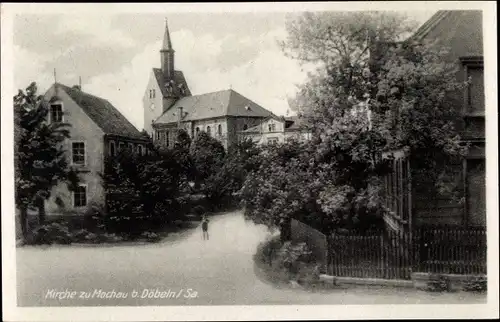 Ak Mochau Döbeln in Mittelsachsen, Kirche