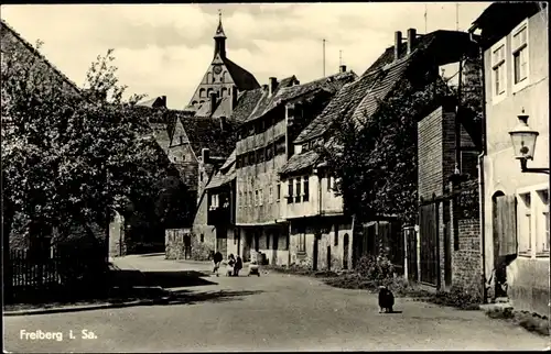 Ak Freiberg in Sachsen, Straßenansicht