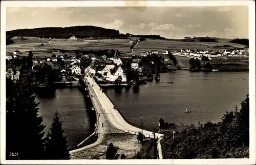 Ak Saalburg in Thüringen, Am Stausee der Saaletalsperre