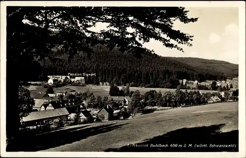 Ak Buhlbach Baiersbronn im Schwarzwald, Ortsansicht
