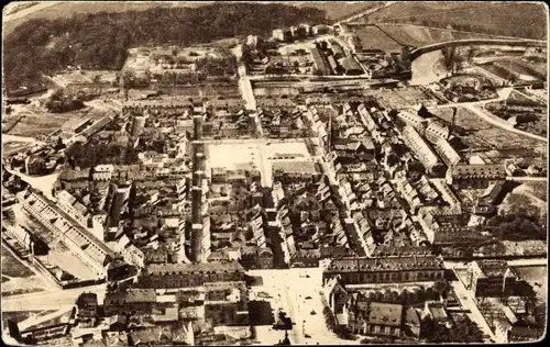 Ak Saarlouis im Saarland, Luftaufnahme