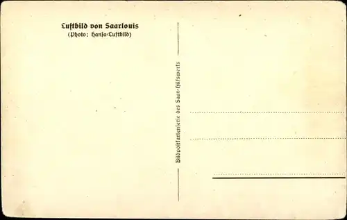 Ak Saarlouis im Saarland, Luftaufnahme