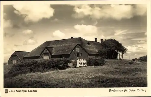 Ak Nordseebad Sankt Peter Ording, ein Hauberg