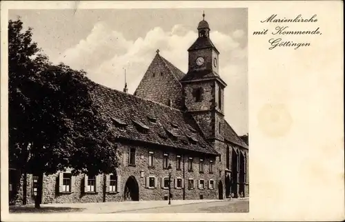 Ak Göttingen in Niedersachsen, Marienkirche mit Kommende