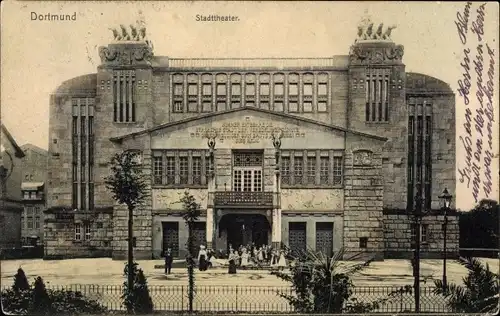 Ak Dortmund im Ruhrgebiet, Stadttheater, Außenansicht