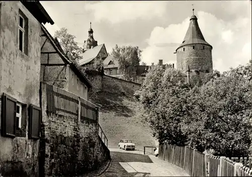 Ak Altenburg in Thüringen, Neue Sorge, Straßenpartie, Auto, Turm