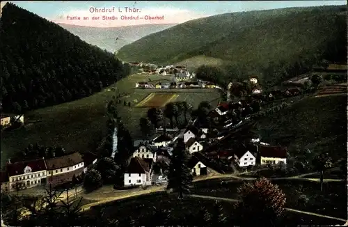 Ak Ohrdruf in Thüringen, Partie an der Straße Ohrdruf-Oberhof