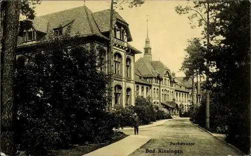 Ak Bad Kissingen Unterfranken Bayern, Parkstraße, Kirchturm