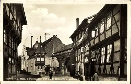 Ak Northeim in Niedersachsen, Schaupenstiel, Städtische Brauerei, Volksbad