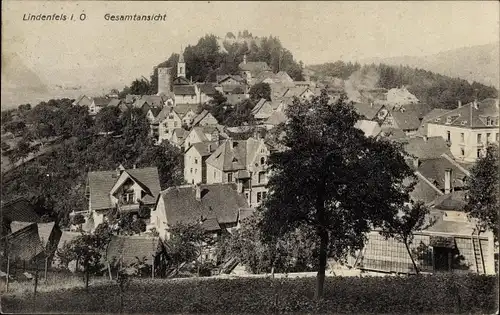Ak Lindenfels im Odenwald, Panorama