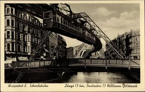 Ak Elberfeld Wuppertal, Schwebebahn, Geschäft Rob.Werres