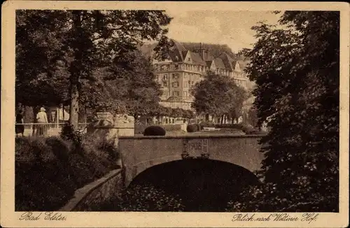 Ak Bad Elster im Vogtland, Blick nach Wettiner Hof, Brücke