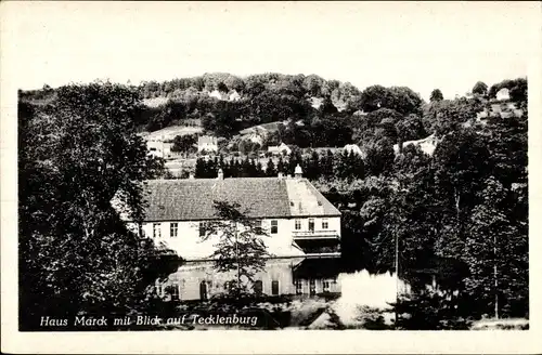 Ak Tecklenburg, Blick auf das Haus Marck, Waldhang