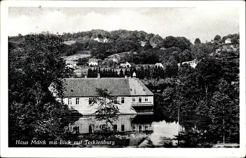 Ak Tecklenburg, Blick auf das Haus Marck, Waldhang