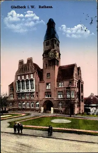 Ak Gladbeck im Ruhrgebiet Westfalen, Rathaus, Außenansicht