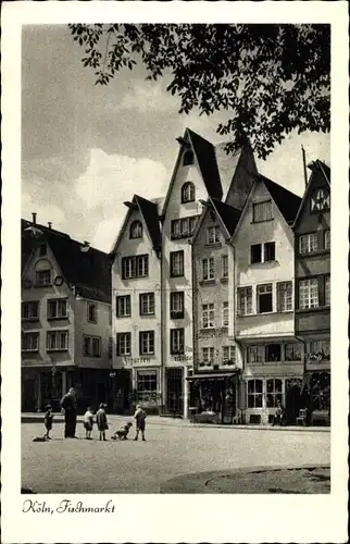 Ak Köln am Rhein, Partie auf dem Fischmarkt, Geschäfte