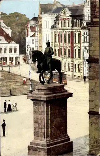 Ak Hansestadt Bremen, Domshof mit Bismarckdenkmal