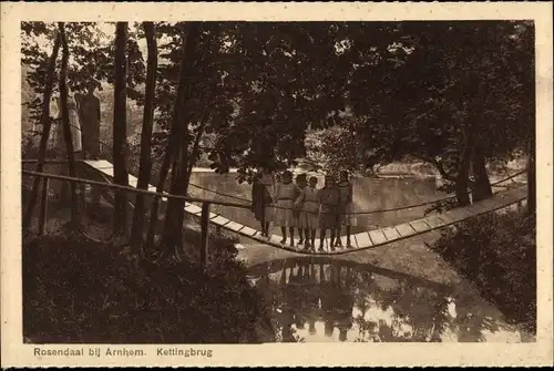 Ak Rosendaal bij Arnhem Nordbrabant Niederlande, Kettenbrücke