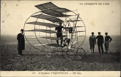 Ak La Conquete de l'Air, L'Aeroplane d'Equevilley, Flugzeug, Flugpioniere