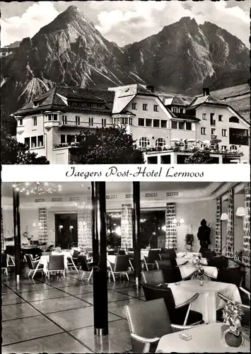 Ak Lermoos in Tirol, Jägers Post Hotel