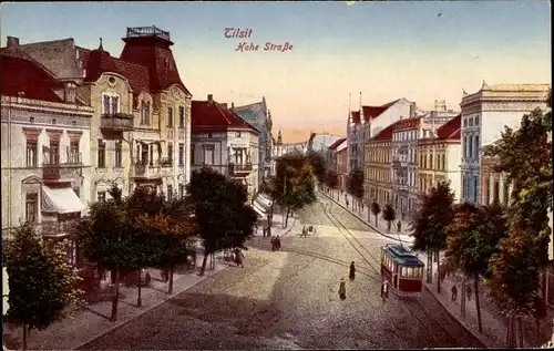 Ak Sowjetsk Tilsit Ostpreußen, Hohe Straße