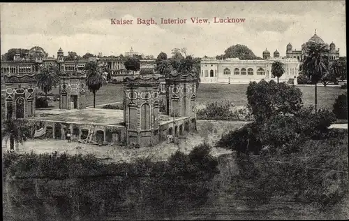 Ak Lakhnau Lucknow Indien, Kaiser Bagh, Interior View, Qaisar Bagh