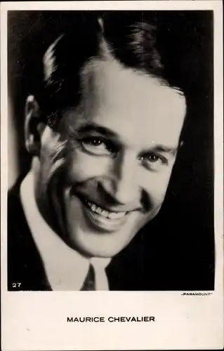 Ak Schauspieler Maurice Chevalier, Portrait, Paramount