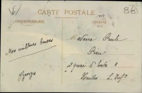 Zelluloid Ak Blumen, Glückwunsch