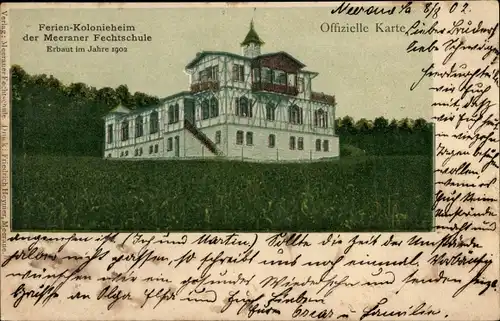 Ak Meerane in Sachsen, Ferienheim der Meeraner Fechtschule