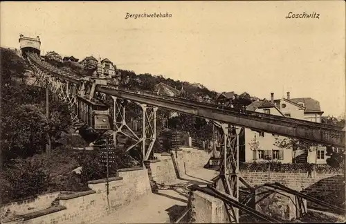 Ak Dresden Loschwitz, Bergschwebebahn