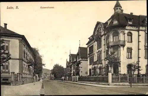 Ak Lahr im Schwarzwald Baden, Kaiserstraße