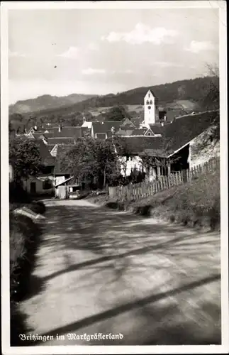 Ak Britzingen Müllheim in Baden Schwarzwald, Straßenpartie, Häuser