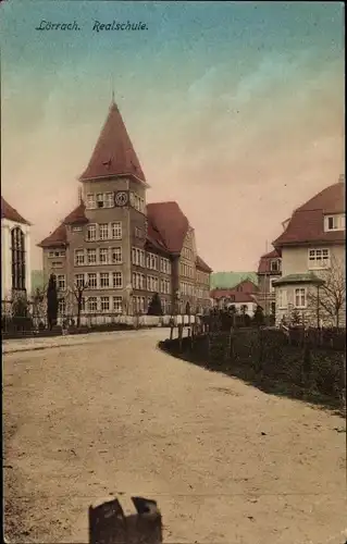 Ak Lörrach in Baden, Realschule