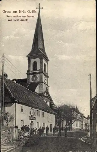 Ak Kruth Krüt Elsass Haut Rhin, Restauration zur Sonne