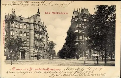 Ak Hamburg Hohenfelde, Ecke Mühlendamm