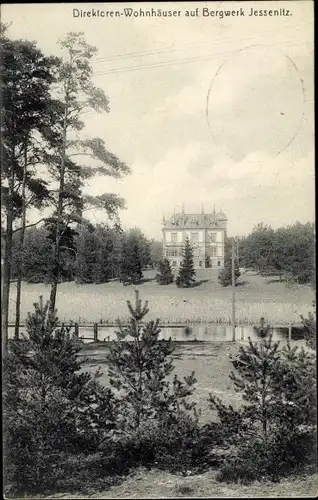 Ak Jessenitz Lübtheen in Mecklenburg, Direktoren-Wohnhäuser auf Bergwerk