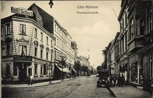 Ak Mülheim Köln am Rhein, Frankfurter Straße, Hotel Selbach