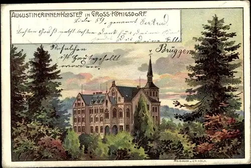 Künstler Litho Sch., Großkönigsdorf Königsdorf Frechen im Rhein Erft Kreis, Augustinerinnen Kloster