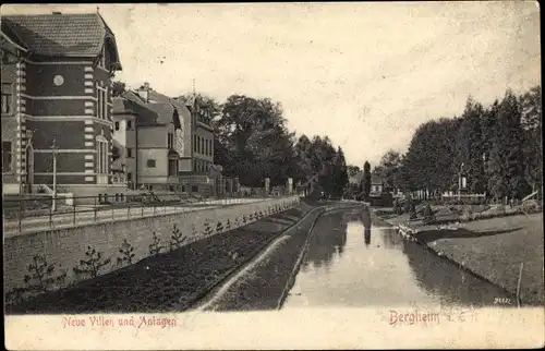 Ak Bergheim an der Erft, Neue Villen und Anlagen